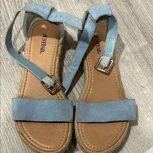 JustFab Women's Blue Sandals